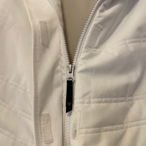 Obermeyer Tuscany II Insulated Ski Hooded Jacket White Black Womens 14 Large - Picture 7 of 11